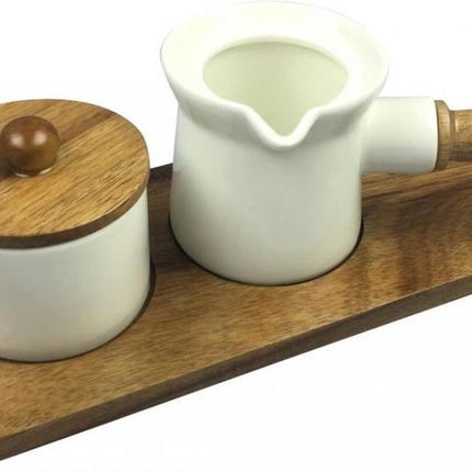 Sucrier et pot à lait en porcelaine