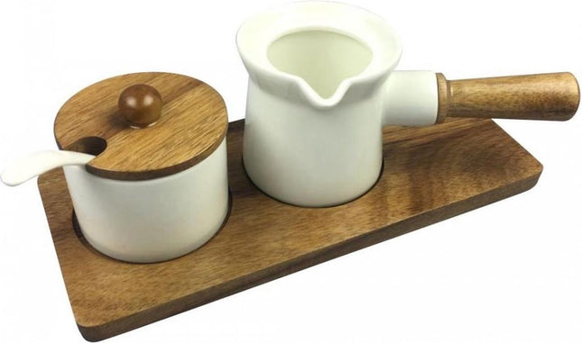 Sucrier et pot à lait en porcelaine