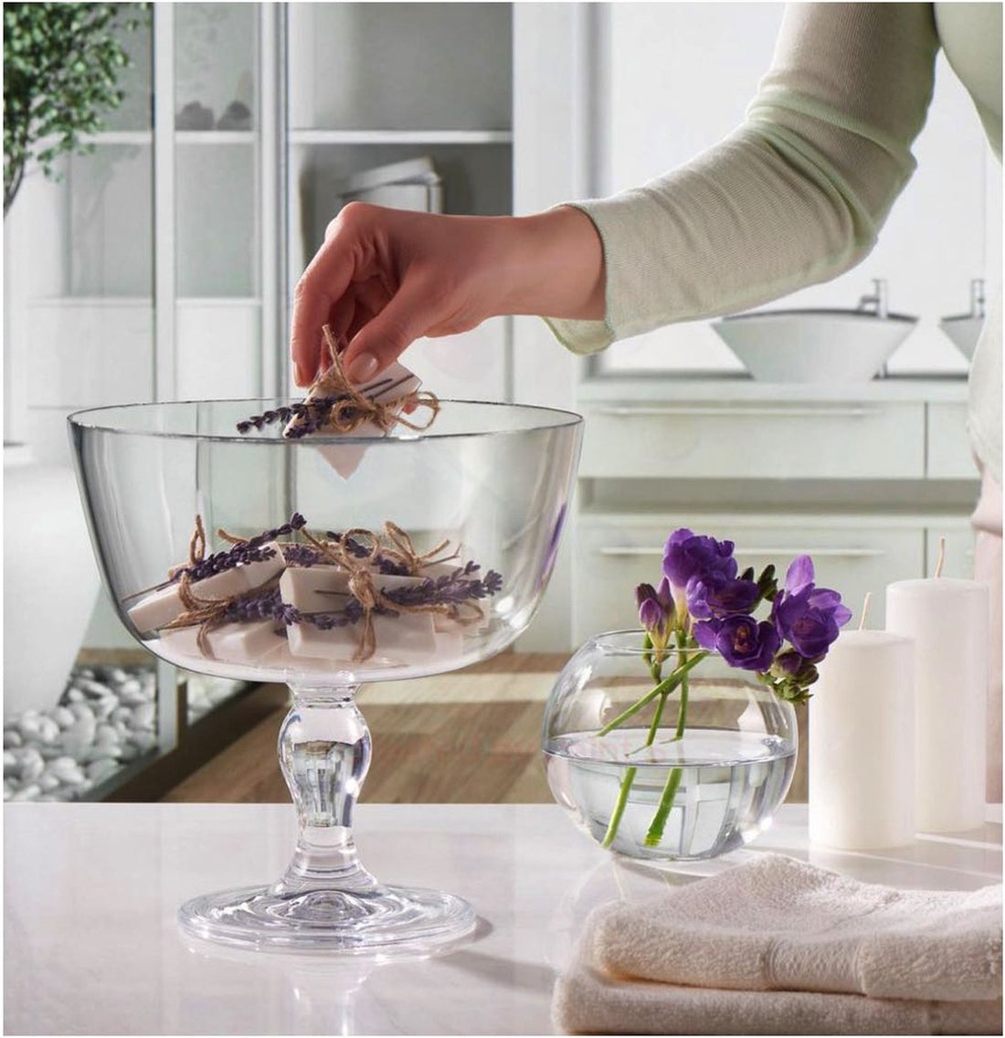 Petite Patisserie Cake Stand Transparent Glass (22.5 x 22.5 x 22.5 cm)