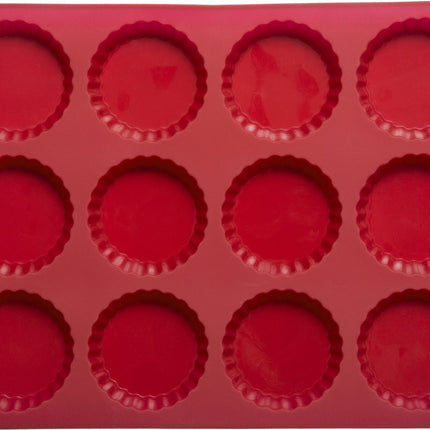 Moule à gâteau en silicone 37,2 x 26 x 2,2 cm pour 12 tartelettes