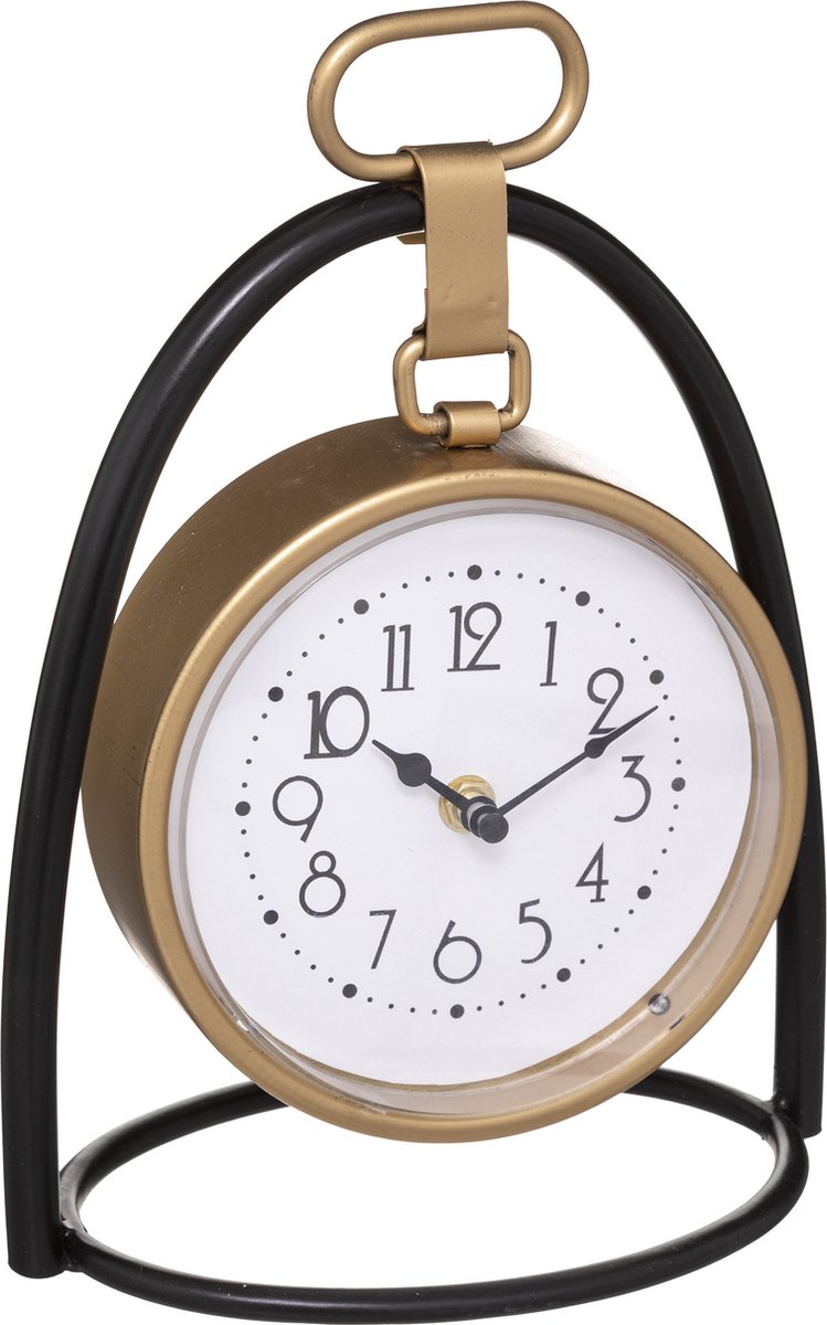 Tischuhr Athene - gold/schwarz - H27 cm
