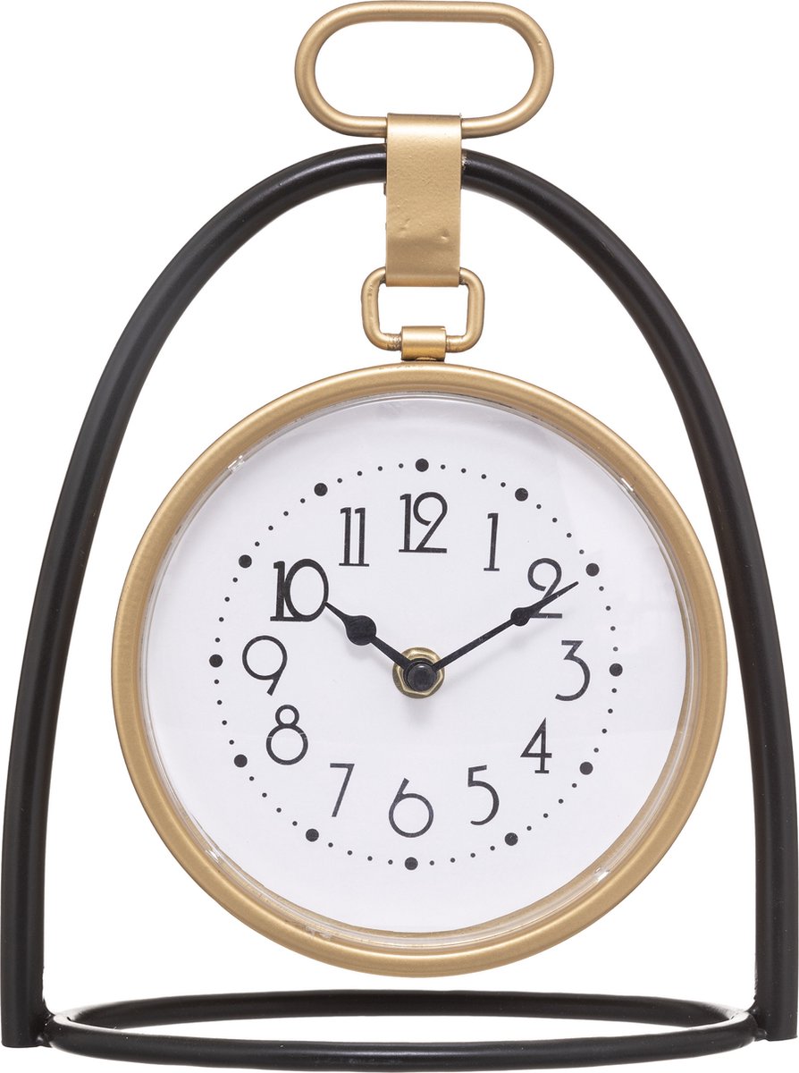 Tischuhr Athene - gold/schwarz - H27 cm
