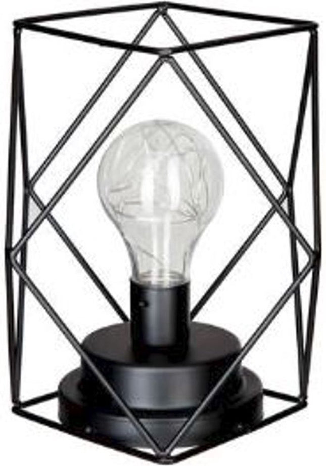 Lampe de table - LED - Noir - Rectangulaire