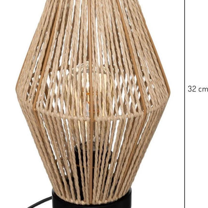 Lampe de table d'ambiance 32 cm beige naturel