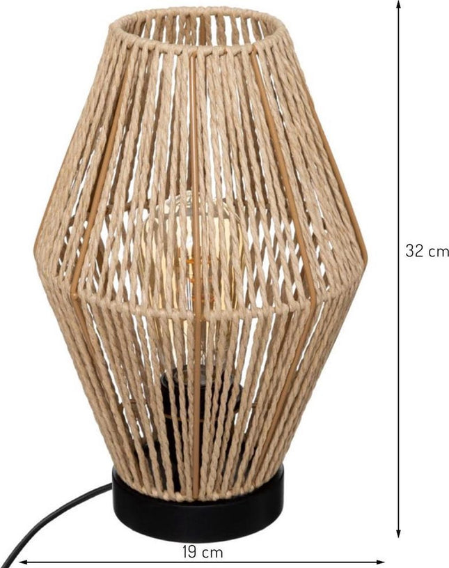Lampe de table d'ambiance 32 cm beige naturel