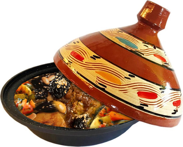 Tajine en céramique et aluminium forgé, également compatible avec l'induction