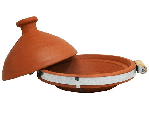 Tajine Naturel non émaillée avec poignée 33 CM