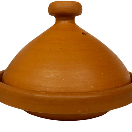 Tajine artisanale authentique en terre cuite naturelle non émaillée - Ø 34 cm