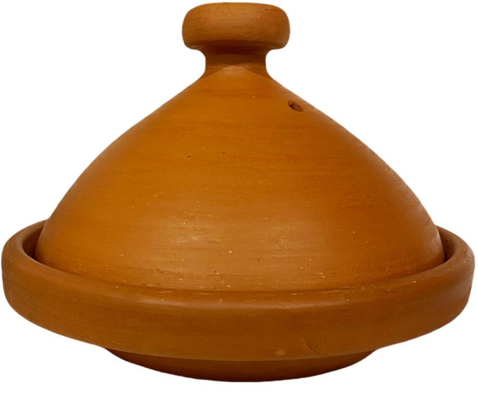 Marokkaanse tajine naturel, ongeglazuurd – handgemaakt aardewerk, Ø 34 cm