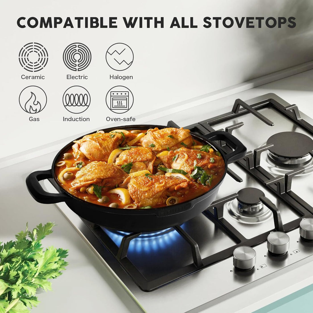 Saffron tajine pan met antiaanbaklaag – ook voor inductie en de oven – foto 10