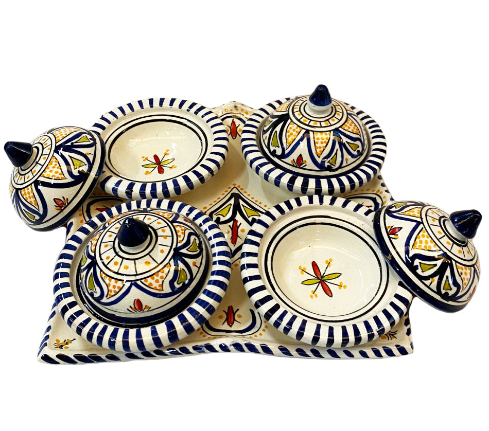 Set met 4 kleine tajine’s