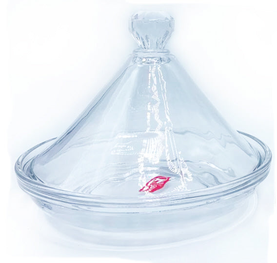 Decoratieve Glazen Tajine – Transparant – Ø17 cm