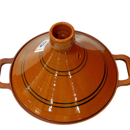 Cuilina | Tajine Maroc Ø30cm - Couvercle en céramique fait main - Antiadhésif - Compatible Tous Feux