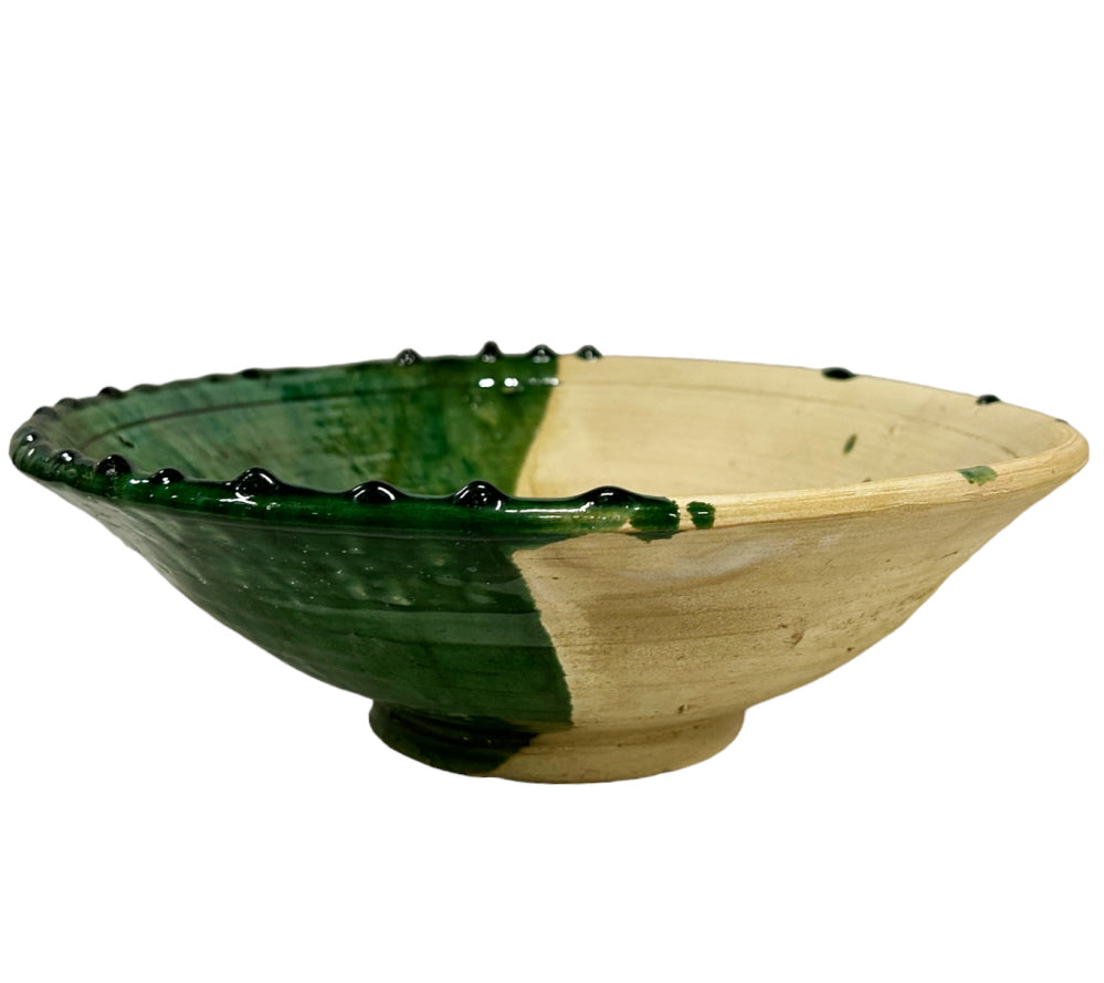 Half-glazed Moroccan Tamegroute bowl
