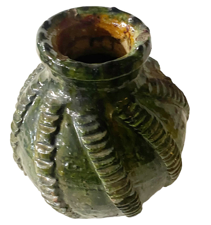 Tamegroute  aardewerk vintage vaas - pot relief