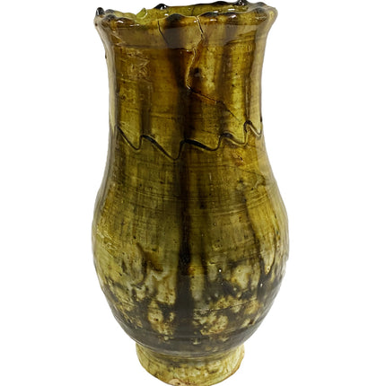 Vase marocain Tamegroute 25 cm jaune