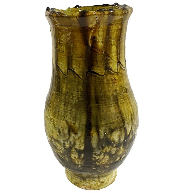 Vase marocain Tamegroute 25 cm jaune