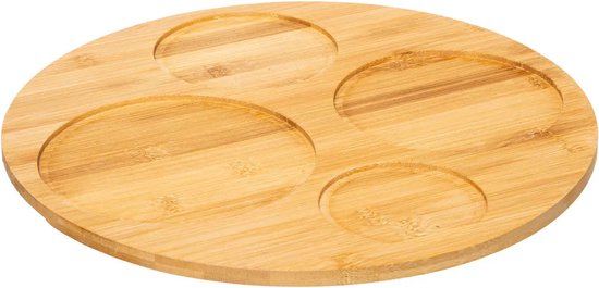 Tapas-Set / Aperitif-Set Holz / Schwarz. 33 cm