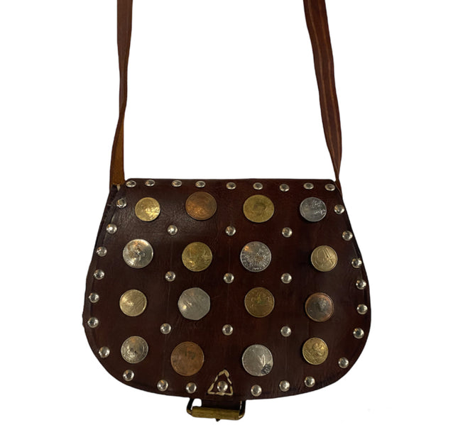 Sac Riveter de Marrakech cuir cognac