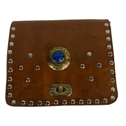 Sac à bandoulière en cuir œil bleu