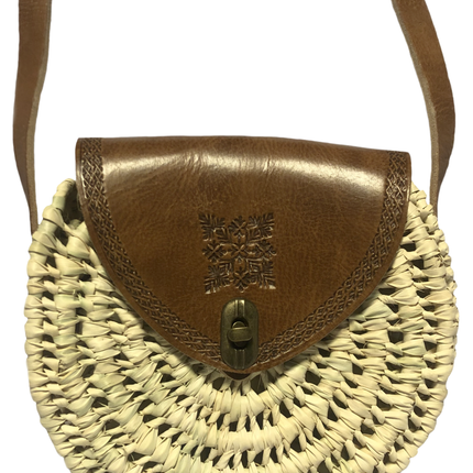 Sac bandoulière en raphia