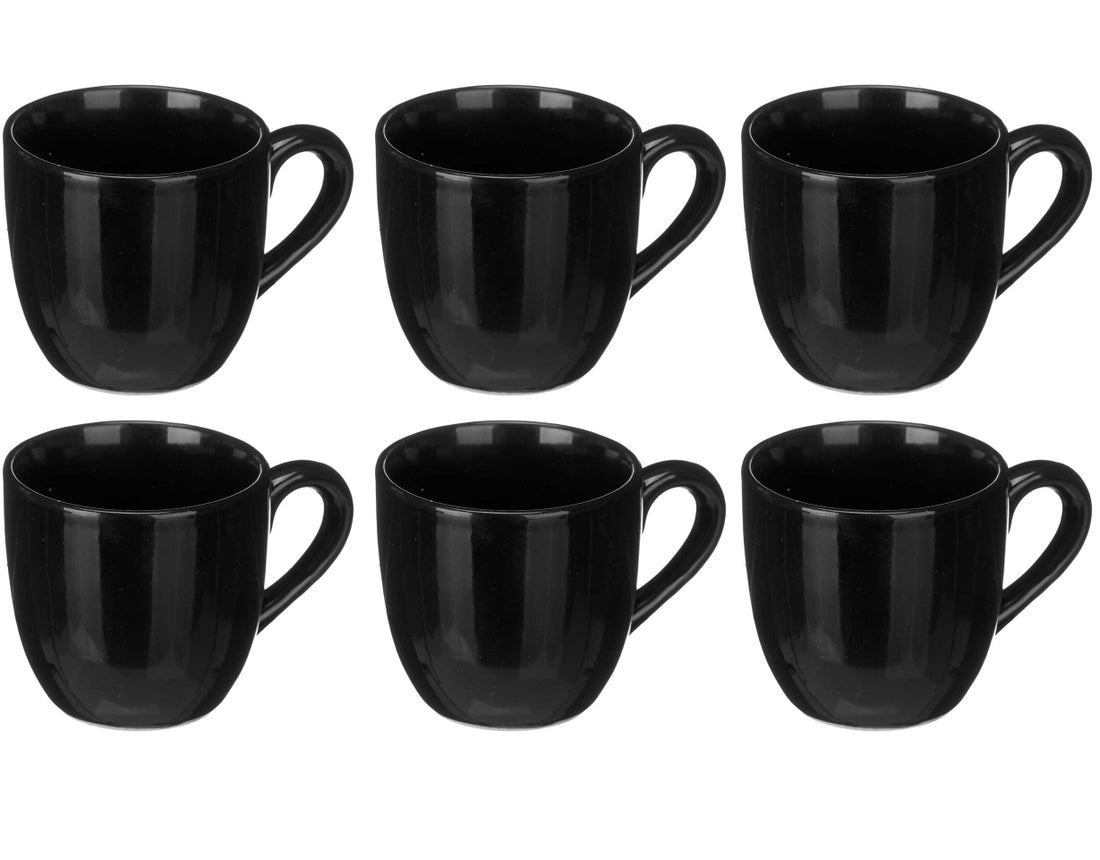 Black Tie Coffee Cups 150 ml - 6 pieces - Green Tint
