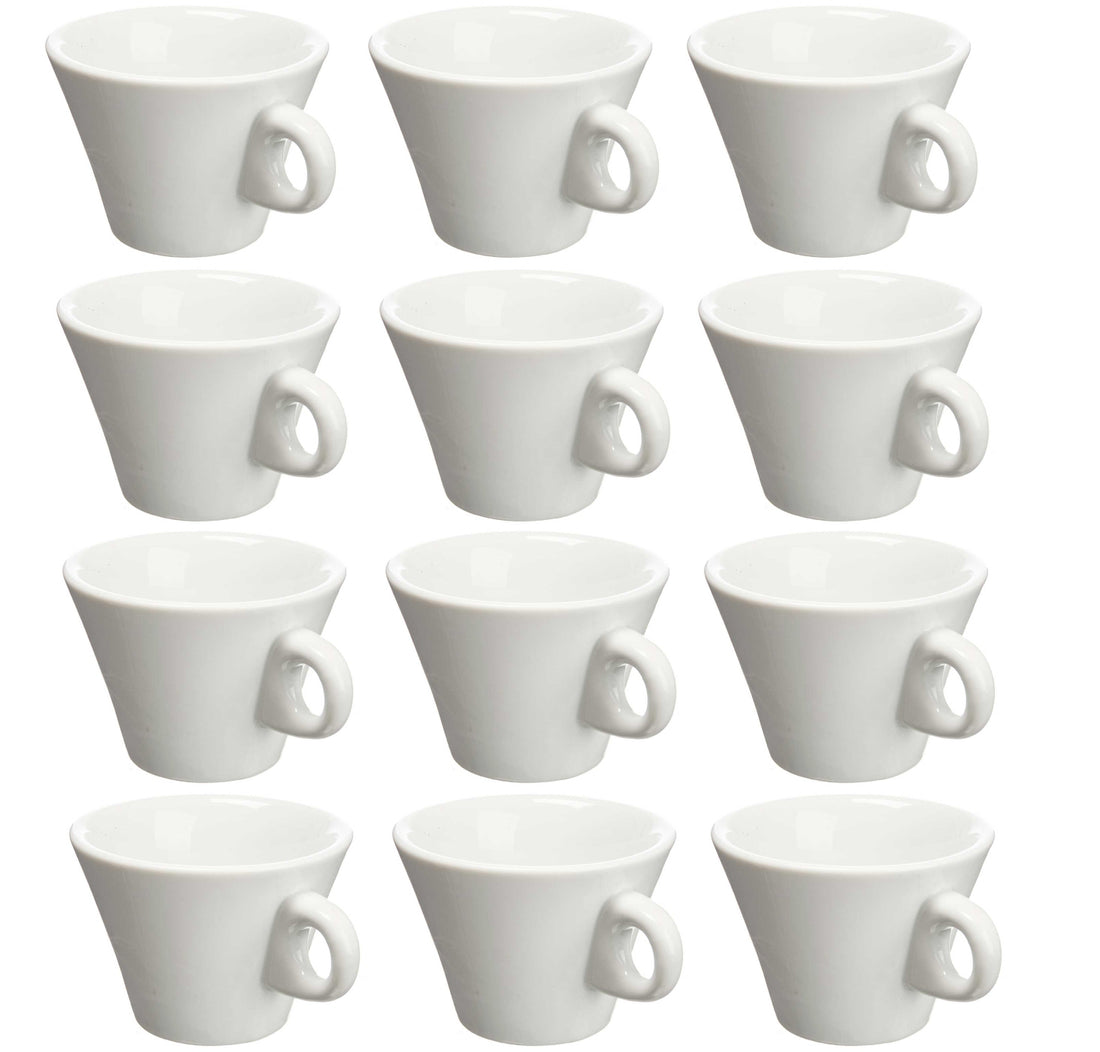 Set aus 12 Porzellan-Kaffeetassen – 200 ml