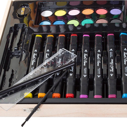 Coffret de peinture et de dessin Art en bois - 188 pièces