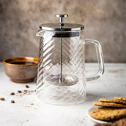 Klausberg Cafetière/Théière à Piston - Verre - 1L