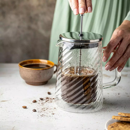 Klausberg Cafetière/Théière à Piston - Verre - 1L