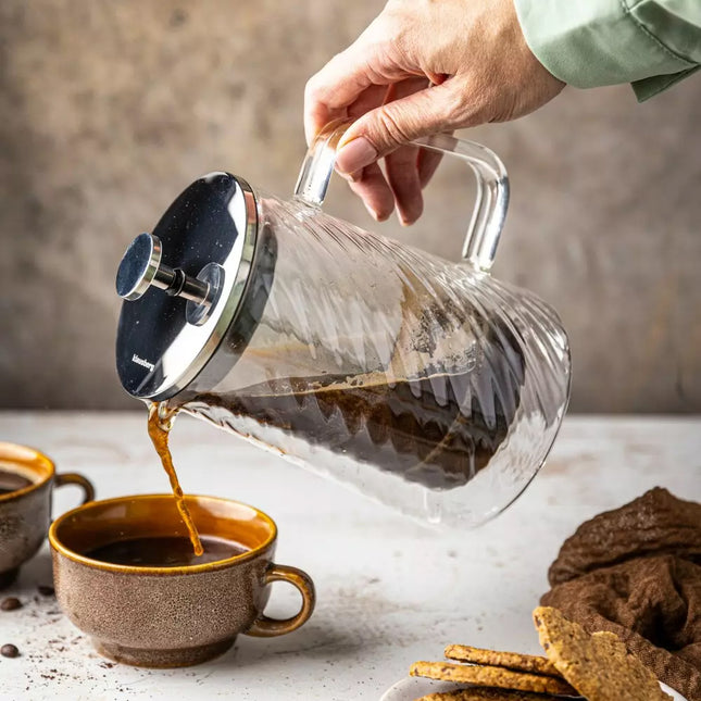 Klausberg Cafetière/Théière à Piston - Verre - 1L