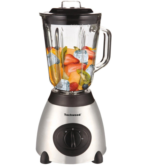 Techwood Blender voor op aanrecht 1.5L 500W Zwart, Roestvrijstaal blender