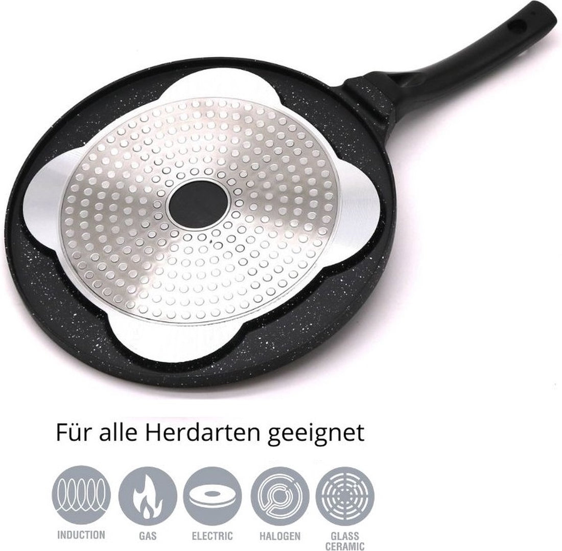 Kadirelli Crêpe Maker - Pancake Pans 4 Cup Marble Non-Stick Coating