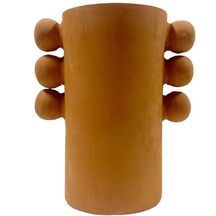 Pompons de vase en terre cuite naturelle