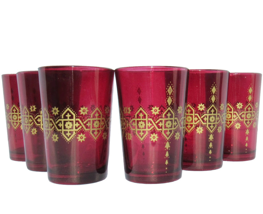 Moroccan tea glasses - Moroccan drinking glasses - 6 pcs.