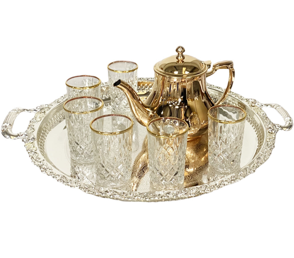Marokkanisches Familien-Teeset Gold