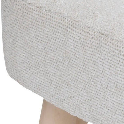 Thena Table d'appoint Tabouret - Pouf Tripode en Ivoire - 32x32x36 cm - Tabouret d'assise - Petite table d'appoint - Tabouret décoratif -