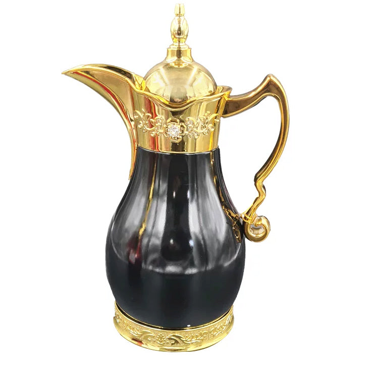 Oriental Thermoskan zwart-goud 1L.