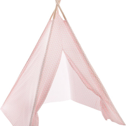 Tipi tente de jeu pour enfants - 120 x 120 x 160 cm - rose - wigwam