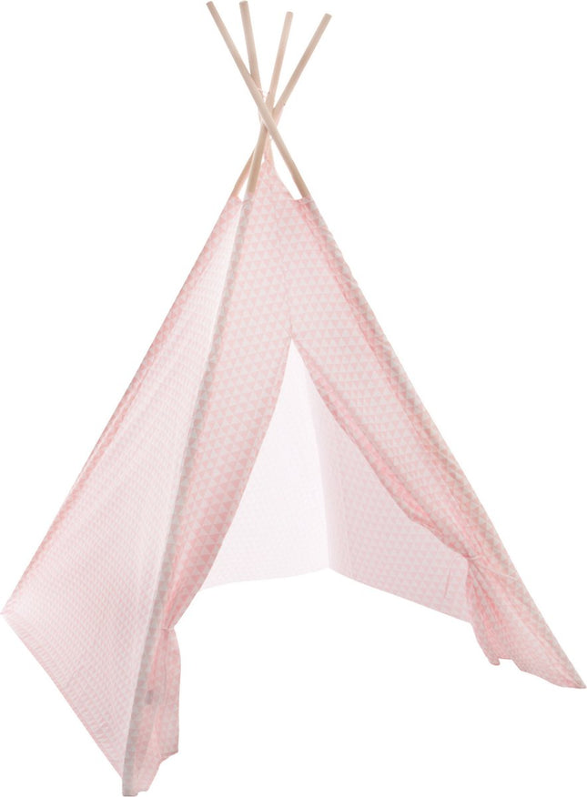 Tipi tente de jeu pour enfants - 120 x 120 x 160 cm - rose - wigwam