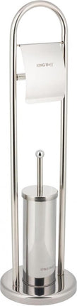 Kinghoff brosse de toilette et porte-papier - Acier inoxydable
