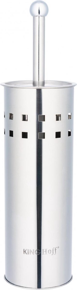 Kinghoff toiletborstelhouder met toiletborstel – rvs, glanzend, 39,5 cm – foto 2