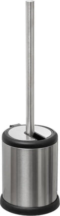 Brosse WC avec support ronde inox avec couvercle 39 cm