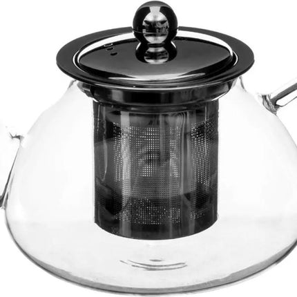 Théière - verre/inox - avec filtre - 850 ml
