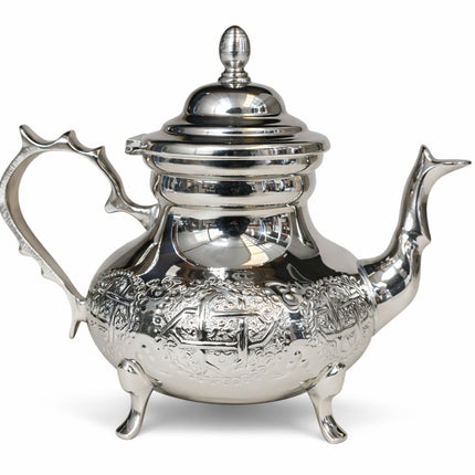 Théière Marocaine Traditionnelle Argent – Faite à la main à Fès – 900 ml