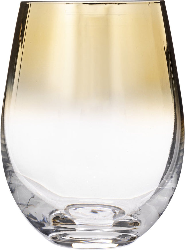 Lot de 6 verres à eau bord doré Arya 540 ml en verre