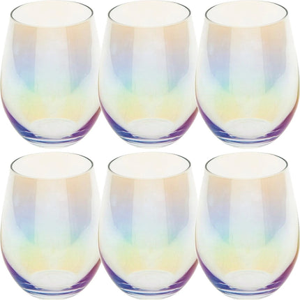 Lot de 6 verres à eau nacrés Fantasy 540 ml