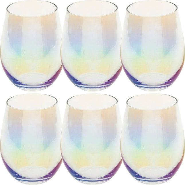 Lot de 6 verres à eau nacrés Fantasy 540 ml