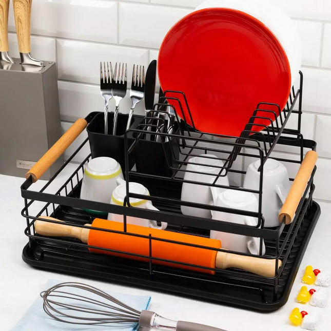 Égouttoir à vaisselle - 2 niveaux - Noir