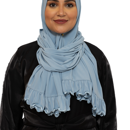 Écharpe en Jersey Premium à Volants